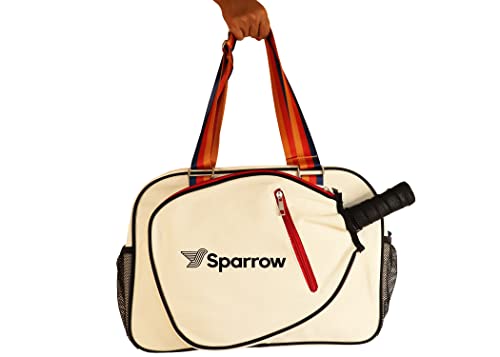 Pickleball Bag - Sports Bag For Gear, Gym Essentials - Adjustable Strap, Mesh Pockets, Pickleball Paddle Compartment With Cover - Stylish Retro Look - 20x8x12" - color: Three Stripes