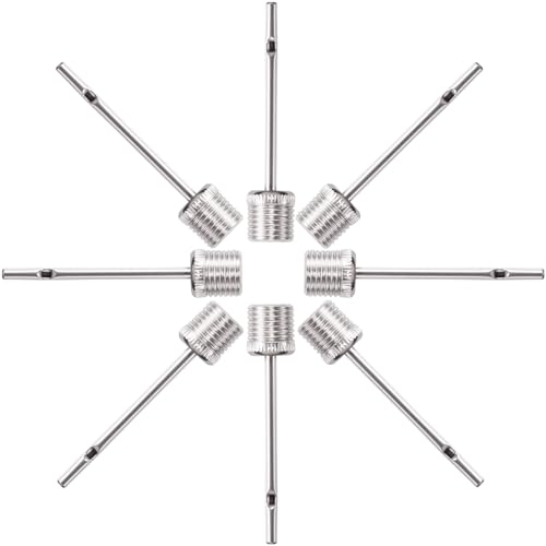 PAGOW 8pcs Air Pump Needles for Balls, Heavy Duty Stainless Steel Ball Pump Needle, Ball Pin Inflation Needles for Sports Balls Basketball Bike - Silver