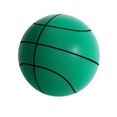 Silent Basketball, 2025 Upgrade Quiet Foam Basketballs for Indoor, Durable Dribbling Ball for Apartments, Noiseless Soft Washable Higher Bounce Basketball for Training - color: Green, size: Size 5 (8.27 inches)