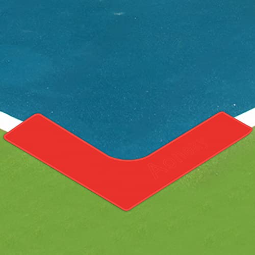 Aoneky Portable Pickleball Court Line Markers Kit, 12-Pack PVC Boundary Markers with 4 L-Shaped & 8 T-Shaped Corners for Outdoor Driveway Backyard Tennis Badminton, No Tape Needed, Reusable