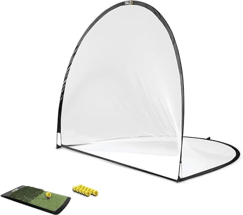 SKLZ Home Golf Driving Range Kit with Net, Golf Balls, Launch Pad, and Tees