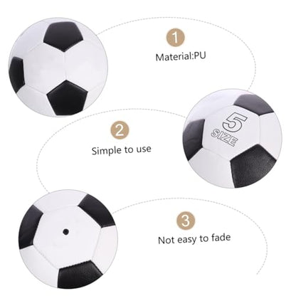 Abaodam Size 5 Training Soccer Ball, Pu Machine Sewn Football for Outdoor Youth Soccer Practice and Match Use, Sturdy Football for Boys