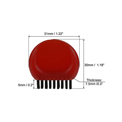 MECCANIXITY Mini Golf Club Brush Pocket Dust Groove Cleaner - color: Red