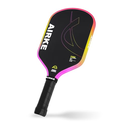 Pickleball Paddles - T700 Carbon Fiber Paddle with Honeycomb Core Pickleball Rackets - Lightweight Precision & Enhanced Shock Absorption for High SPI - color: Yellow