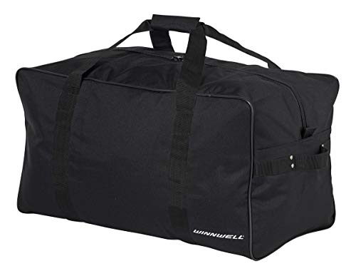 Winnwell Basic Carry Hockey Bag - Large Heavy Duty Sports Equipment Storage Bag - Multiple Sizes Bag For Hockey Player Gear - color: Black, size: Junior