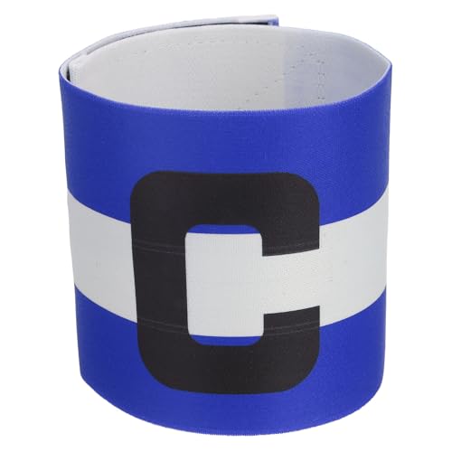PATIKIL Soccer Captain Armband, Captain Arm Bands for Soccer Elastic Captain C Arm Bands Sports Captain Armbands for Youth Adult Football Team Training - color: Blue/White