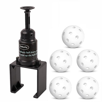 Big Ball Baseball Practice Popper, Pop Up Tee Balls to The Perfect Height for Batting Trainer, Batting Machine for Practicing Hitting Without a Pitcher - color: BLACK with 5 Big Balls