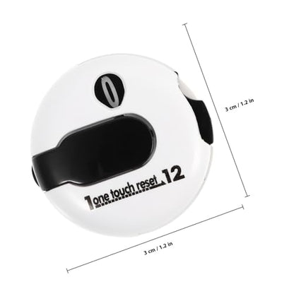 Golf Score Counter Clip, Portable Stroke Tally Clicker with White Sturdy Clip, Golf Scoring Device for Outdoor Use and Training