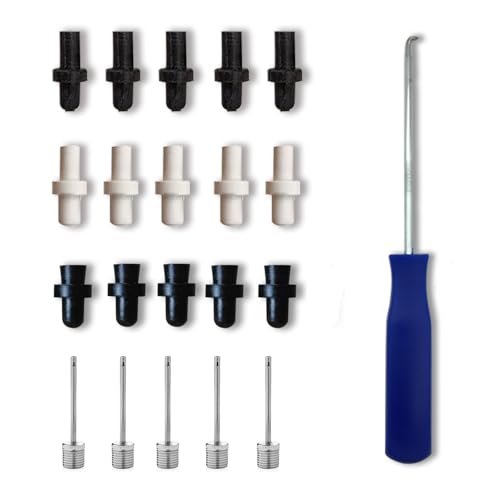 MINDCOLLISION Sport Ball Inflating Valve Nozzle Replacement Kit Pump Needles Air Inflation Needle for Basketball Football Soccer Volleyball Rugby Matchball Leak Repair - size: Set 2