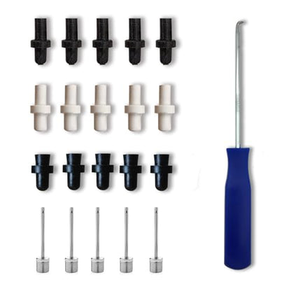 MINDCOLLISION Sport Ball Inflating Valve Nozzle Replacement Kit Pump Needles Air Inflation Needle for Basketball Football Soccer Volleyball Rugby Matchball Leak Repair