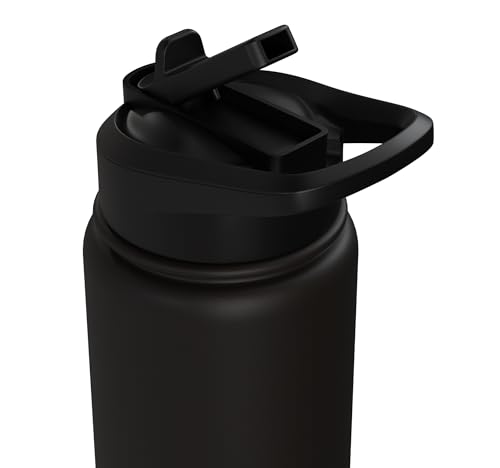 Funny Pickleball Paddle Easily Distracted By Pickleball Stainless Steel Insulated Water Bottle - color: Black