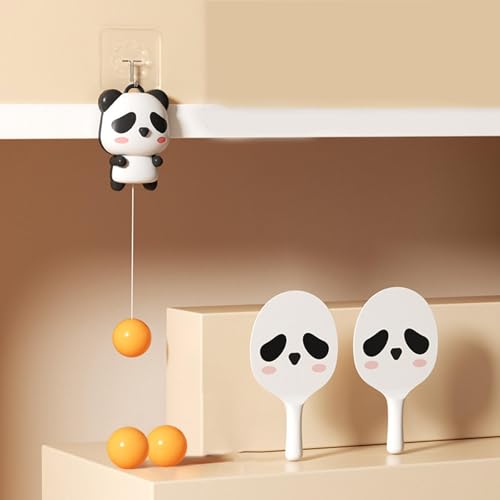Vaveren Table Tennis Trainer Portable Table Tennis Training Equipment Pingpong Racket Set Hand Eye Coordination Workout Parent Child Interaction Toy PC
