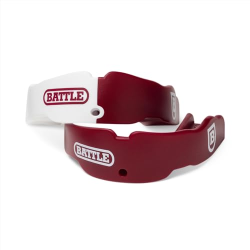 Battle Sports 2-Pack Mouthguard - Maximum Protection and Breathability, Strapless Braces-Friendly - Adult & Youth - Pack of 2 - color: Maroon, size: Adult (Age 10 & Up)