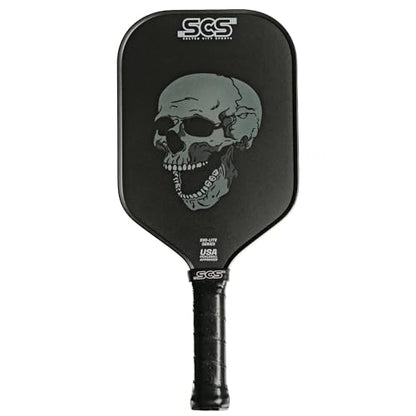 SCS Carbon Fiber Pickleball Paddle – USAPA Approved 2024 – Lightweight, Enhanced Spin, Sure-Grip Handle – Evo-Lite Series for Intermediate Players - color: Nightmare