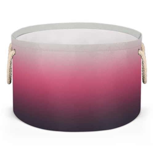 Pardick Large Round Storage Basket Black Red Gradient Collapsible Circle Storage Bin Basket Laundry Hamper With Handle for Kids Boy Girls Toy Bedroom Living Room Nursery Room Decor Storage Organizer - color: Print 22
