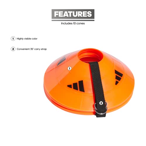 adidas Unisex-Adult Soccer Field Cones - Agility Drill Field Markers