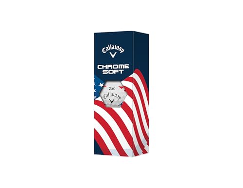 Callaway Golf Chrome Soft 2026 Golf Balls - color: USA Stripe