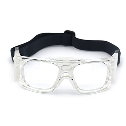 Sports Goggles Glasses for Men Women Racquetball Basketball Football Protective Glasses Shock Lens - color: Transparent White