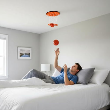 Hanging Indoor Basketball Hoop On Ceiling Sport Swish Hoops with Ball