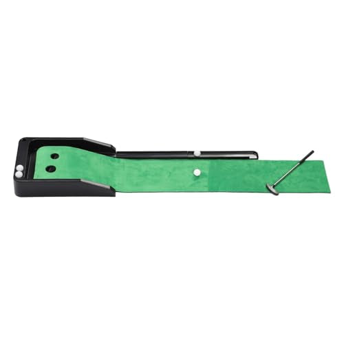 Club Putting Trainer, Automatic Ball Return System with Green Crystal Velvet Mat for Home Office Indoor Golf Practice