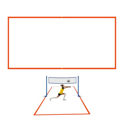 Volleyball Lines for Grass,Clear Volleyball Court Boundary Lines | Visible Marking Rope Set Sports Field Border for Picnic Backyard Camping Grass Beach Lawn