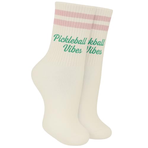SOLE SQUAD Pickleball Socks for Women and Men – Great Pickleball Gifts and Accessories For Women - Pickleball Outfit - color: Pink Green