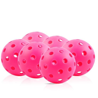 Pickleball Balls Outdoor 40 Holes - Durable High Bounce USAPA Approved - True Flight Tournament Pickleballs - 4/6/12 Pack - Accessories for Training & Competitive Play