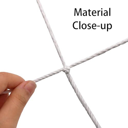 Soccer Goal Net Replacement 6x4 Set of 2, Heavy Duty Polypropylene Soccer Nets for Backyard, All-Weather 6 ft x 4 ft Youth Goal Netting