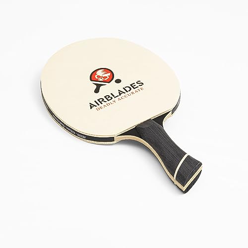 Professional Ping Pong Paddle with Hard Carry Case | Pro Table Tennis Racket | Table Tennis Paddle with Ergonomic Handle | 5 Blades of Wood with Premium Rubber and Sponge by AirBlades | Hard Carry Case