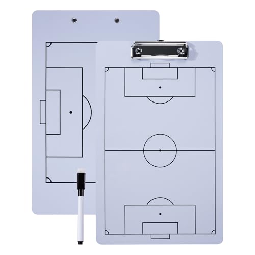 Pure Vie Magnetic Soccer Coaching Board, Portable Soccer Whiteboard for Coaches, Soccer Tactics Clipboard with Dry Erase, Marker Pen - Soccer Training Equipment for Teaching and Game Plan
