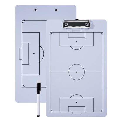 Pure Vie Magnetic Soccer Coaching Board, Portable Soccer Whiteboard for Coaches, Soccer Tactics Clipboard with Dry Erase, Marker Pen - Soccer Training Equipment for Teaching and Game Plan