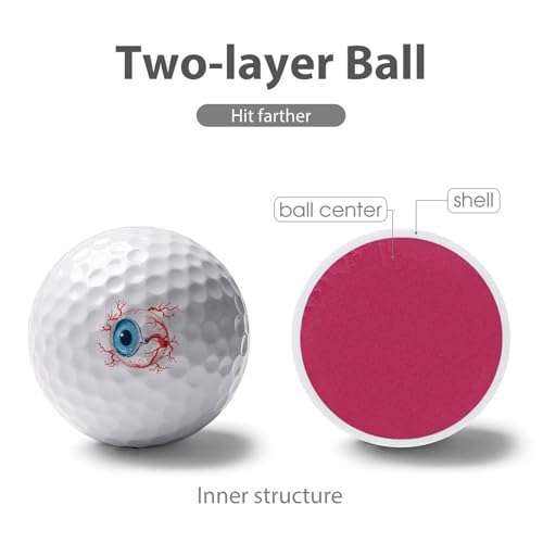 Eyes Relaxed Golf Ball Soft Feel Golf Practice Balls for Golfs Course Daily Training