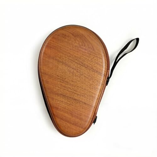 Colorful Table Tennis Racket Cover Ping Pong Paddle Bag Table Tennis Racket Case - color: Brown for 2 rackets
