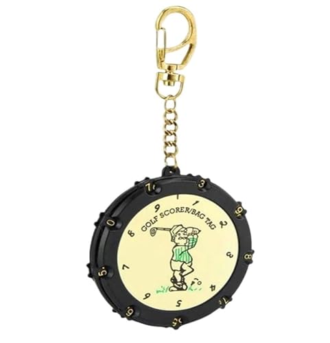 Golf Stroke Counter 5 Pcs Golf Score Counter with Key Chain Stroke Shot Keeper 18 Holes Tally Accessories - color: Gold