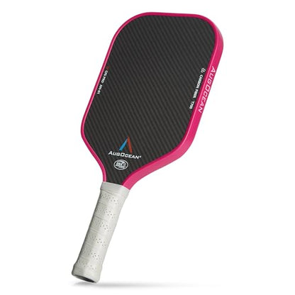 Pickleball Paddle,Pickleball Paddles-3K Raw Carbon Fiber Pickle Ball Paddle Surface with Great Grit & Spin,T700 Pickleball Racket with Excellent Power,Control and Balance,USAPA Approved - color: Pink White