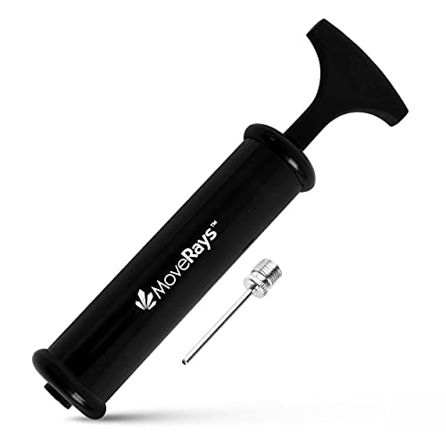 Ball Air Pump with Needle, Black, 8”, PVC