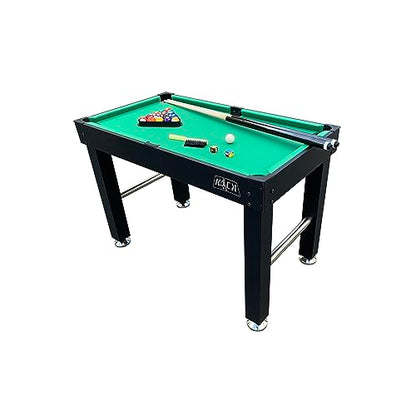 KICK Hexad 48" 6-in-1 Multi Game Table – Foosball, Billiards/Pool, Glide Hockey, Ping Pong, Mini-Shuffleboard & Mini-Bowling - color: Black
