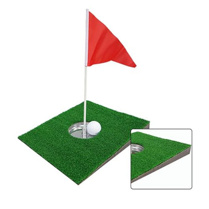 Shinsto Golf Synthetic Green Putting Mat - Portable Mini Disc, Slope Trainer with Precision Hole Cup (Indoor/Outdoor)
