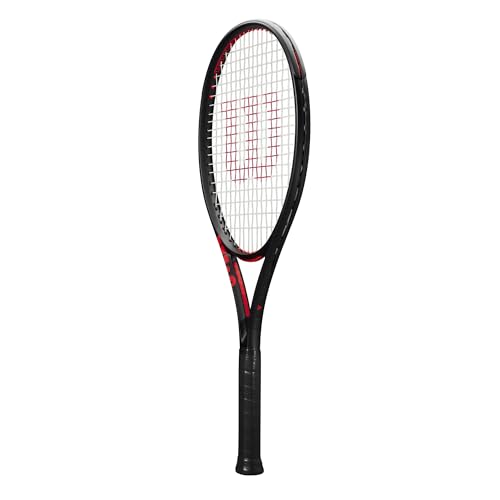 Wilson Clash 108 V3 Strung Adult Performance Tennis Racket - Grip Size 1-4 1/8", Strung with Sensation 16 Natural at Mid Range Tension