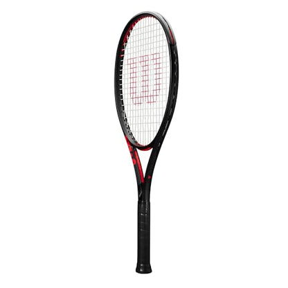 Wilson Clash 108 V3 Strung Adult Performance Tennis Racket - Grip Size 1-4 1/8", Strung with Sensation 16 Natural at Mid Range Tension