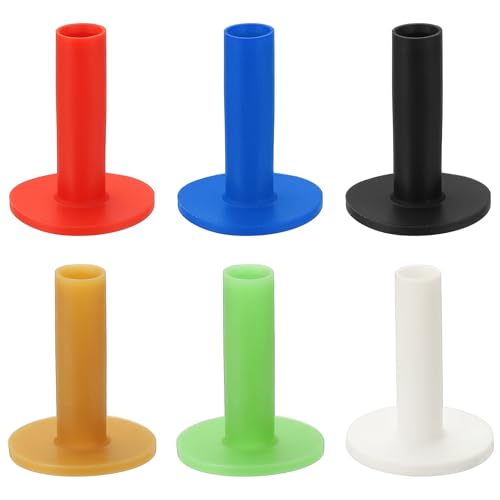 Rubber Golf Practice Tee, Rubber Driving Tee-Fitting for (Indoor/Outdoor/Golf Hitting Mats/Courses/Backyards/Lawns) - color: 6 Colors, size: 2.6 Inch