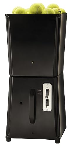 Sports Tutor eCannon Tennis Ball Machine with TOPSPIN. Compact - Weighs only 23lbs. for Intermediate and Advanced Players. Made in USA by #1 Tennis Machine Company.