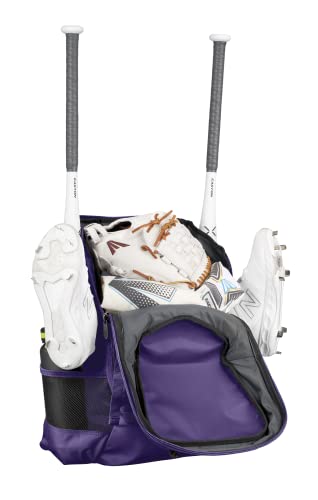 Easton | Ghost NX Backpack Equipment Bag | Adult | Fastpitch Softball | Team Logo Panel | Multiple Colors - color: Purple