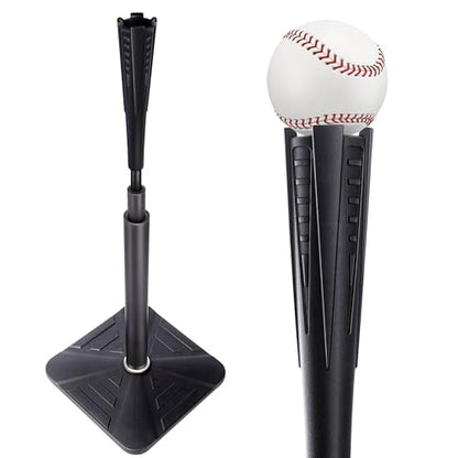 4-Prongs Ball Rest Batting Tee for Baseball and Softball， 23" to 44" Adjustable Baseball Tees for Hitting，Heave Duty Base Baseball Tee （No Included The Baseball） - style: PRO