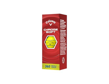 Callaway Golf Chrome Soft 2026 Golf Balls - color: 360 Yellow Triple Track