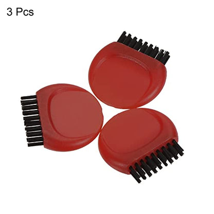 MECCANIXITY Mini Golf Club Brush Pocket Dust Groove Cleaner - color: Red