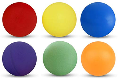 TigerTail Sports Tigertail Sports Recreational-Quality (1-Star, 40mm) Ping Pong Balls - Red, Yellow, Blue, Purple, Green, Orange (2 Each), 12-Pack