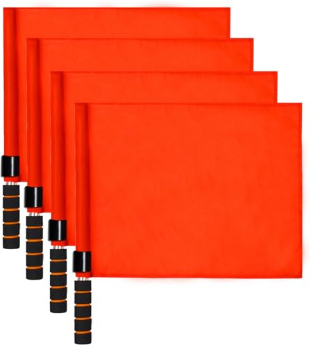 Volleyball Line Judge Flags, 4-Pack Referee Flags for Volleyball Matches