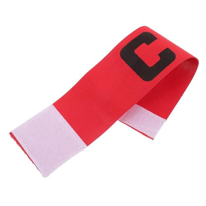LIOOBO Soccer Captain Armband: 6Pcs Adjustable Football Arm Bands, Elastic Nylon Soccer C Arm Band, Sports Captain Armbands - style: Red