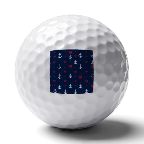 Anchores Heart Golf Ball Soft Feel Golf Practice Balls for Golfs Course Daily Training